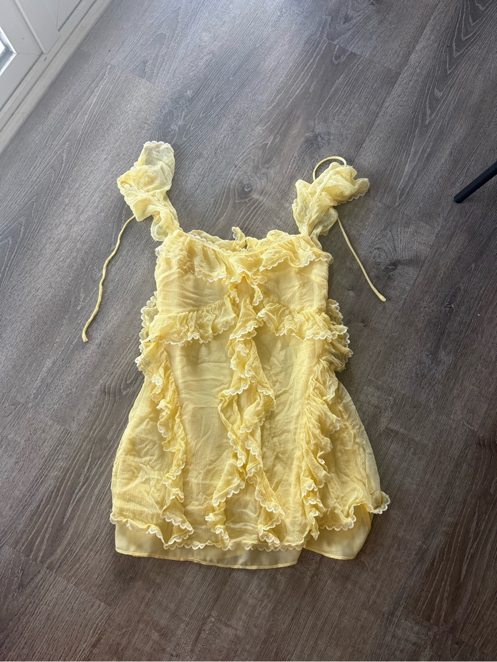 Yellow Ruffled Dress